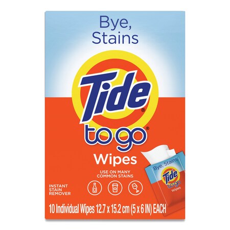 Tide To Go Instant Stain Remover Wipes, 6 x 5, Scented, PK120 49089
